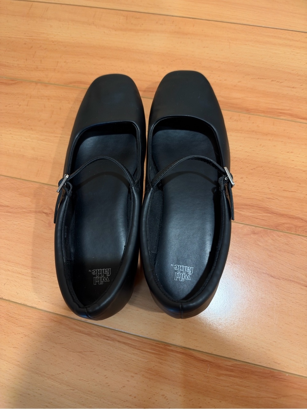 wild fable Black Square-Toe Mary Jane Loafers